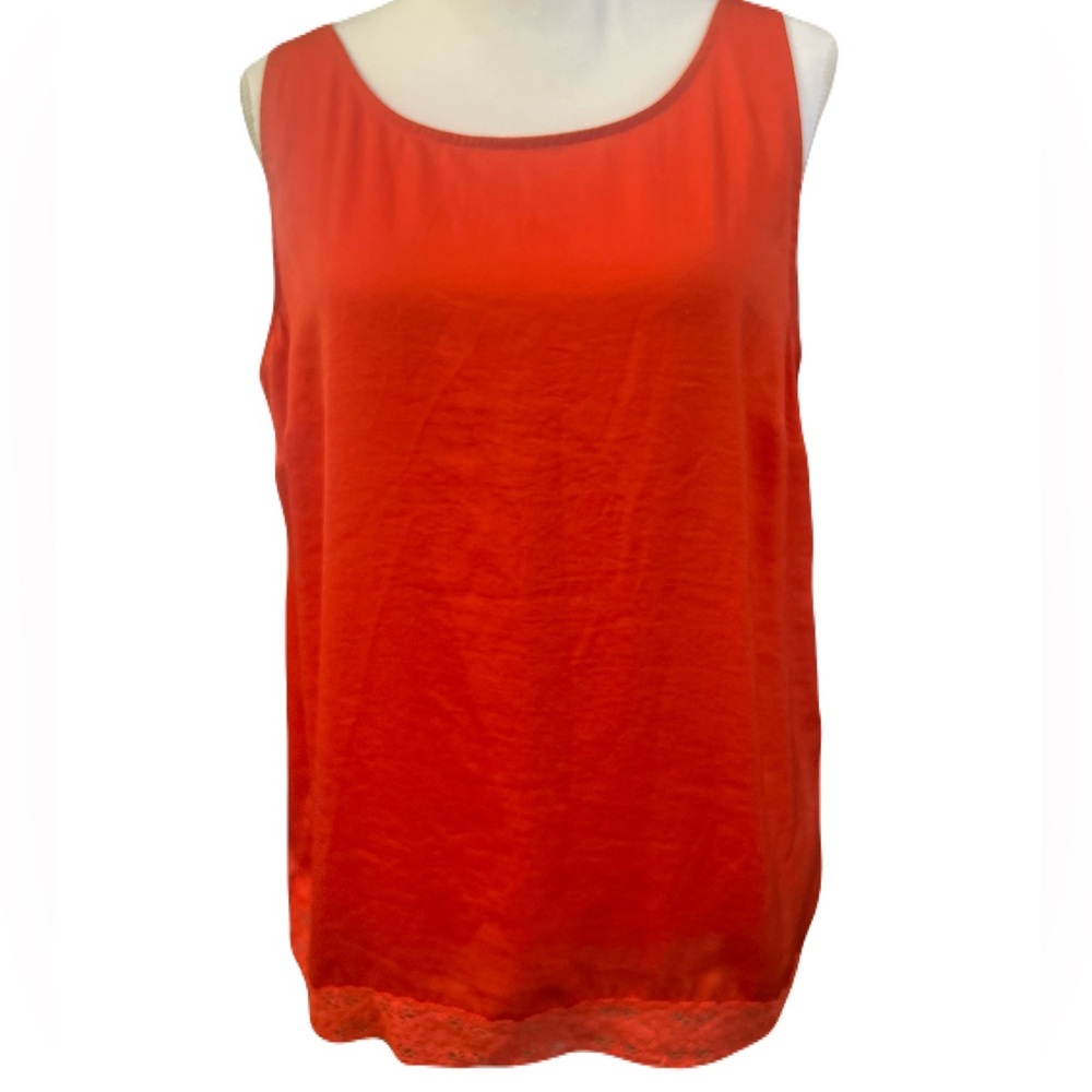 Chicos Open Weave Crochet Top With Matching Cami, Size 2 - Picture 4 of 8